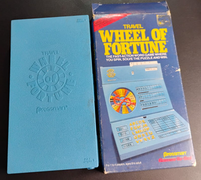 Vintage 1988 Wheel of Fortune Travel Game Pressman Games-To-Go Complete in Box