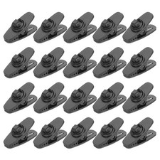 20 Pcs 360 Degree Rotate Headphone Wire Clip 1.18"x0.47"x0.59" Black