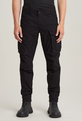 G-Star Raw Men's Regular Tapered Cuffed Cargo Pants Black $180 New