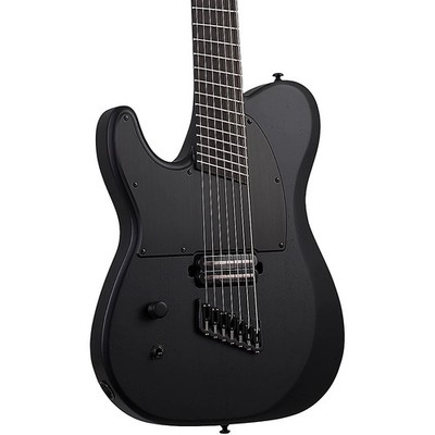 Schecter Guitar Research PT7 MS Black Ops Left Handed Guitar Satin Blk Open Pore