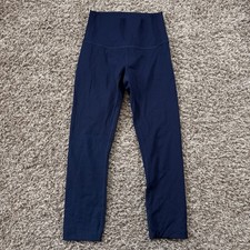 LULULEMON WUNDER UNDER HIGH-RISE TIGHT FULL-ON LUXTREME 21 TRUE NAVY SZ 4 CROP