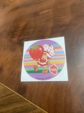 Retro Strawberry Shortcake Scratch N Sniff Sticker Mod 2.5  Inches Stripes