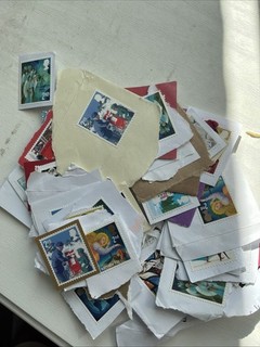 GB UNFRANKED NON BARCODED CHRISTMAS STAMPS(100)