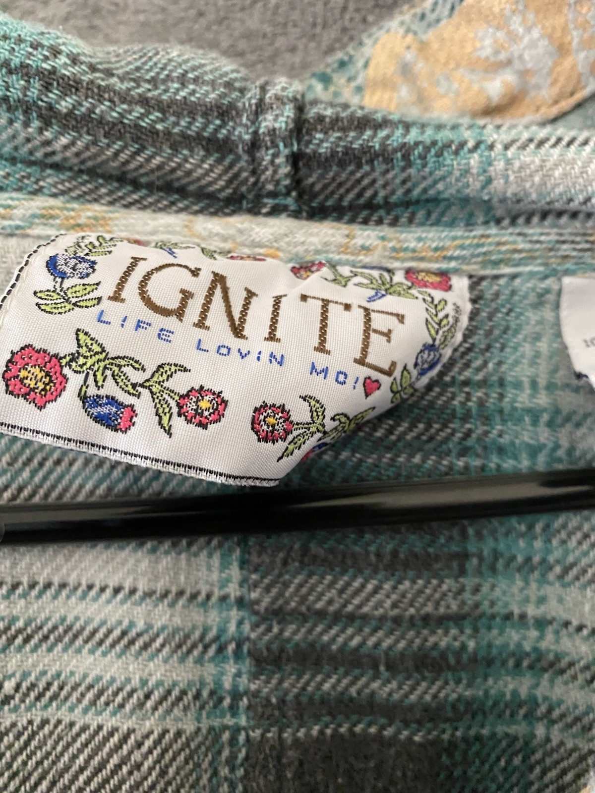 IGNITE Boho patchwork Pullover Hoodie 100% Cotton… - image 4