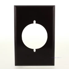 Pass & Seymour 384 Brown 1-Gang Smooth Plastic Wallplate Opening 2.16" Diameter