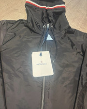 Moncler Grimpeurs Black Hooded Full Zip Windbreaker Jacket Men's Size 2
