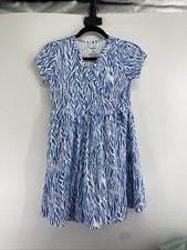 Diane Von Furstenburg for Target Blue and White Pattern Dress for Girls Sz XL