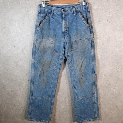 Vintage Carhartt Double Knee Denim Jeans Herren W31 L32 Blau B73 DST USA