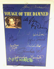 1976 Voyage Of The Damned Movie Cast Signed By 17 Orson Welles Lynne Frederick
