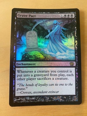 MTG Foil Grave Pact Eighth Edition EXC