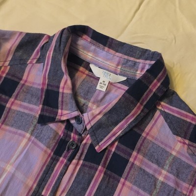 Time And Tru plaid button-up top in size L #27