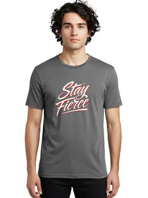 Stay-Fierce-16 Mens Graphic Tee, 100% Cotton, Casual Summer Wear