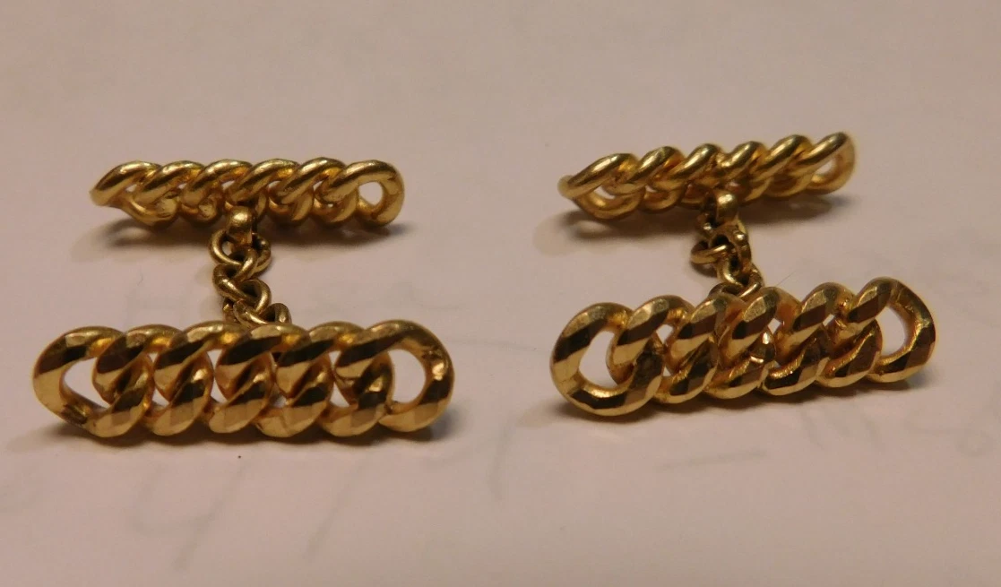 14k Yellow Gold Cufflinks for Men for sale | eBay