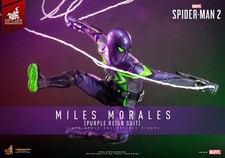 Hot Toys Marvel's Spider-Man 2 Miles Morales Purple Reign Suit VGM68  US Seller