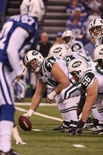 Center Nick Mangold New York Jetscalls a play against the Indianap- 2009 Photo