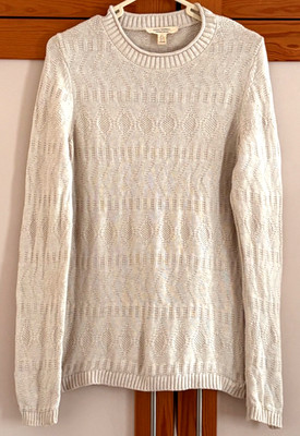Seasalt Kinter Damenpullover Ecru Bio-Baumwolle Größe UK 8