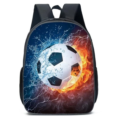 Football Backpack Boys Cartoon School Bag Kids Travel Shoulders Bag Rucksack
