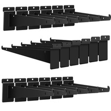 18 Pack Slatwall Shelf Bracket 12 inch, Heavy Duty Metal Shelf Brackets for S...