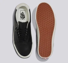 Vans Genuine Leather Old Skool Lux Skate Sneakers Black VN000CZMBLK US M 5.5