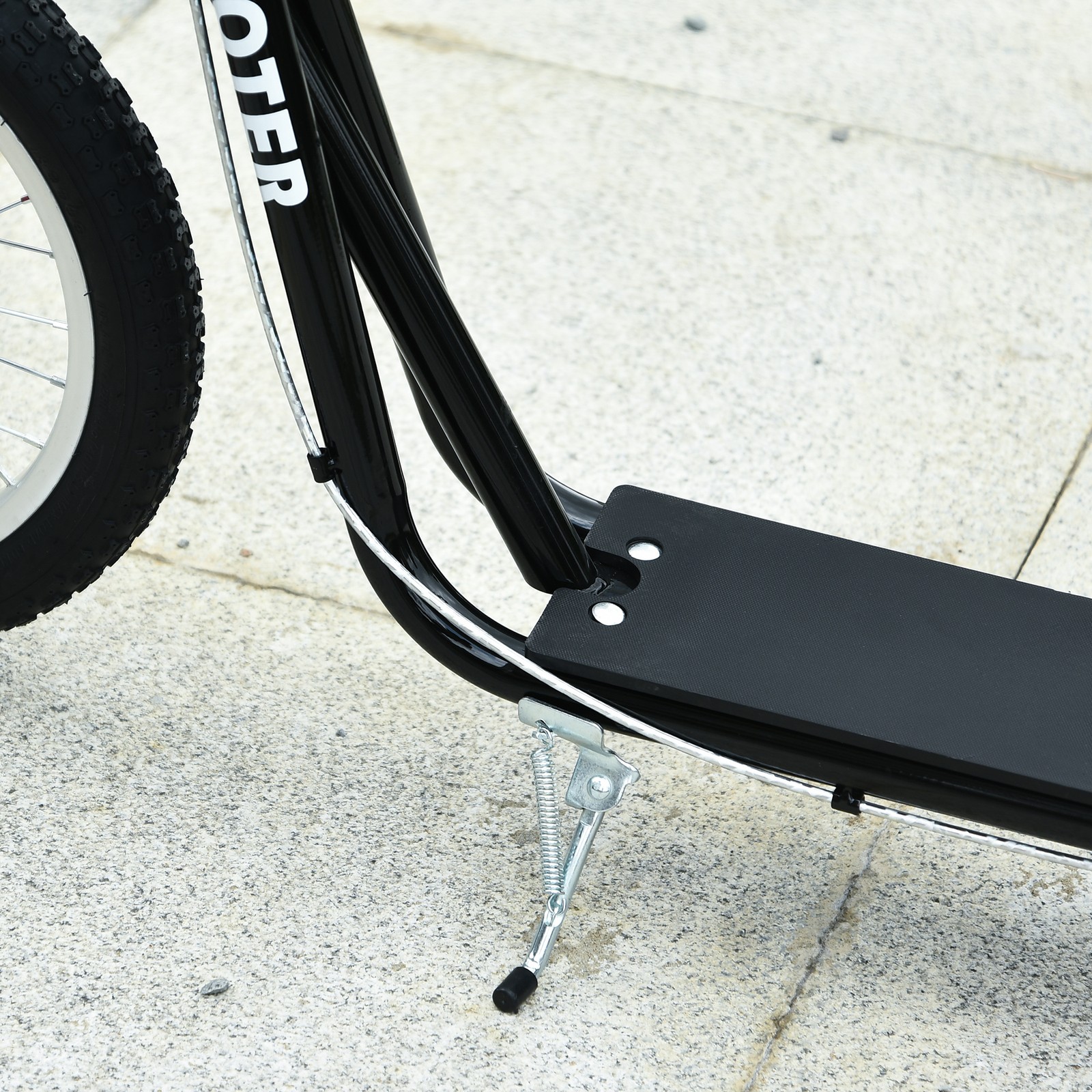 Youth Scooter Kick Scooter Front and Rear Dual Brakes, Black