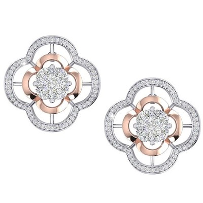 Ohrringe 0,96ct Pacific Coriolis natürlicher Diamant 18kt Weißgold SGL Zertifikat