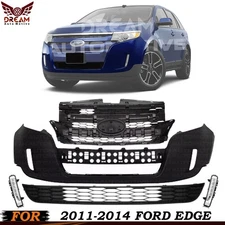 Front Bumper Cover Fascia & Grille Assembly Kit For 2011-2014 Ford Edge