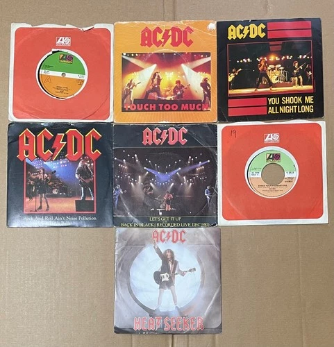 AC/DC  7 x 7"  lot bundle PLAY TESTED  Heatseeker  Highway To Hell