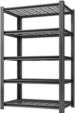 5 Tier Metal Shelving Unit, Adjustable Storage Shelves, 72" H x 35.43" W x 15.8