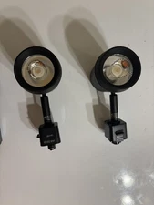 Individual  h Track Lighting Heads Black Adjustable Spotlights 3 sqd and 2 round