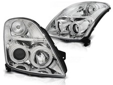 CCFL Angel Eyes Scheinwerfer Set für Suzuki Swift BJ 05/05-10 Klar Chrom CCFL Angel Eyes Scheinwerfer Set für Suzuki Swift BJ 05/05-10 Klar Chrom