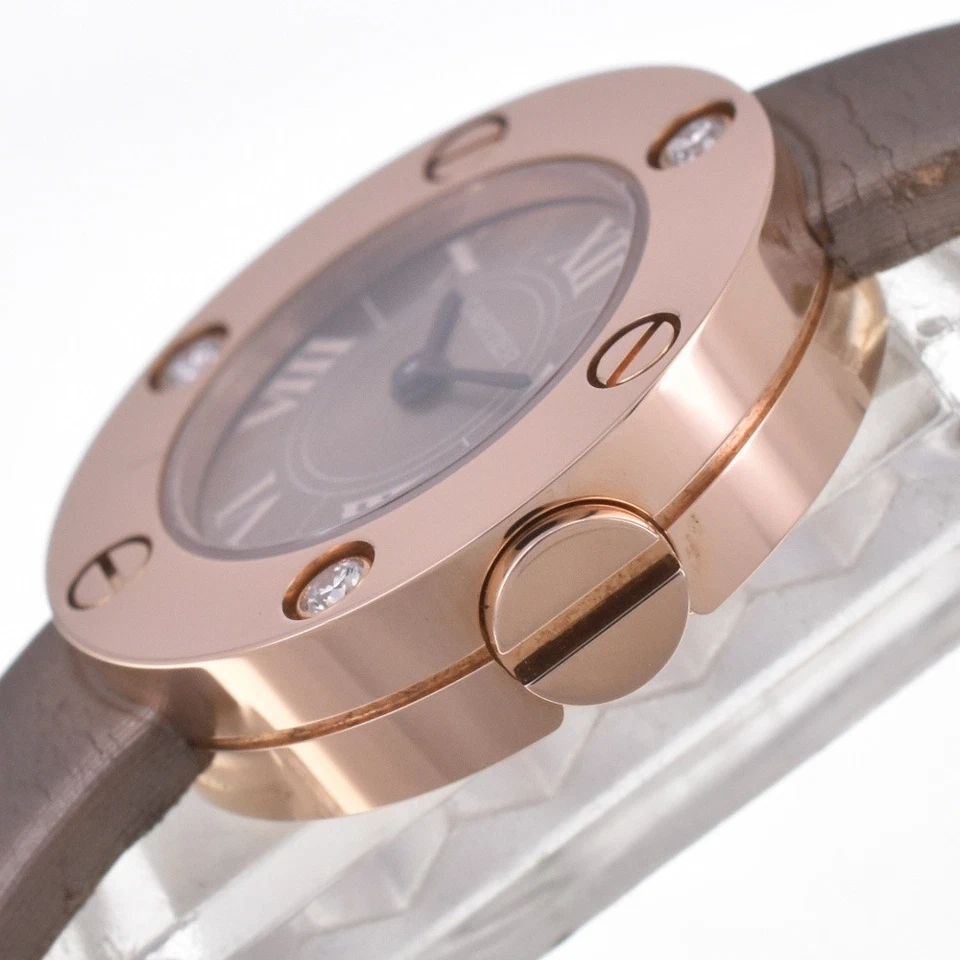 Relógio feminino Cartier Love WE801131 K18PG/3P diamante quartzo G#142258 - Imagem 3 de 4