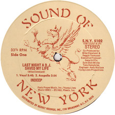 Indeep - 'Last Night A D.J. Saved My Life' 12"