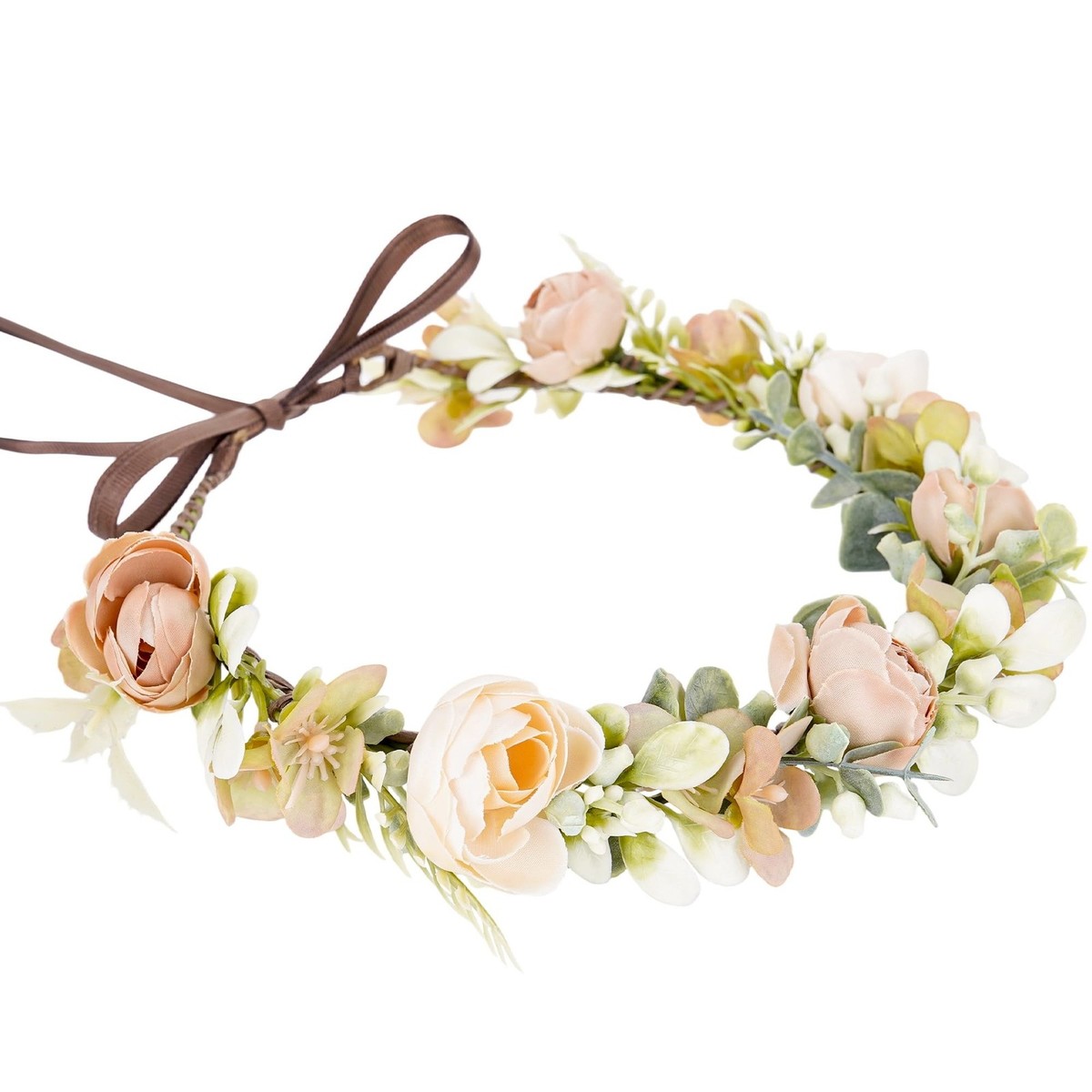 Floral Festival Headband Handmade Rose Crown Costume Accessory Elegant Boho Amazon.com : LLinfflr Rose Flower Crown Bridal Floral  main image 4