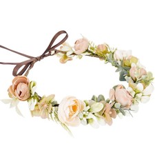 Fairy Flower Crown Headbands - Handmade Bohemian Rose Floral Headpiece Renais...