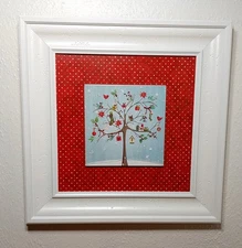 Crystal Art Gallery framed Winter Tree with ornaments wall art