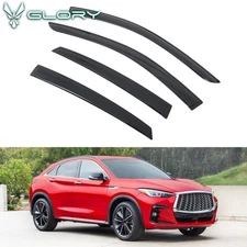 Fits 22-25 Infiniti QX55 Acrylic Window Visors Rain Guard Deflector Tape On
