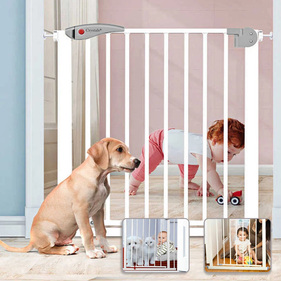 Puerta de seguridad para bebé hogar mascota perro barrera escalera seguro protector de puerta 70x76 cm Foto 4 de 4