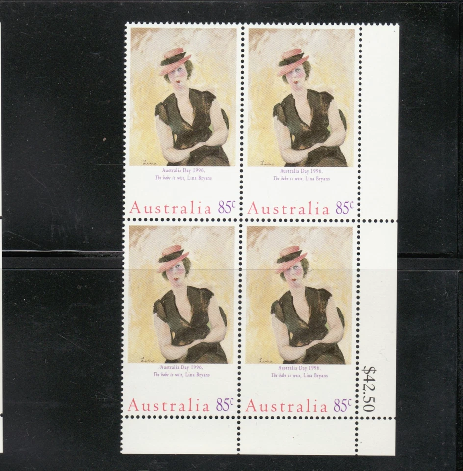 1996 Australia Day Sc# 1573-76 - Paintings, Art & Artists - 4 MNH corner blocks - Image 3 of 4