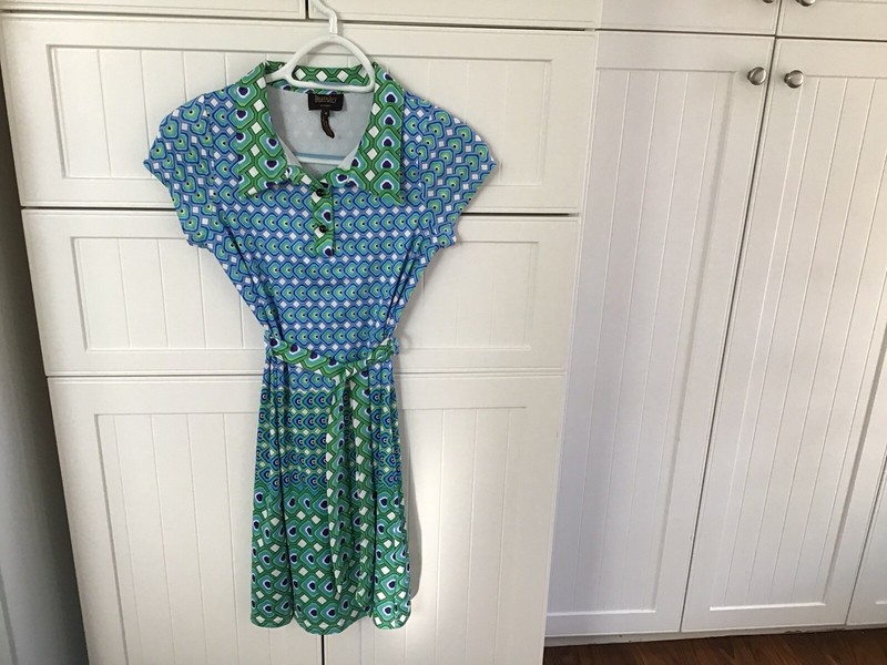 Laundry by Shelli Segal Girls Multicolored Cap Sleeve Belted Dress Size14