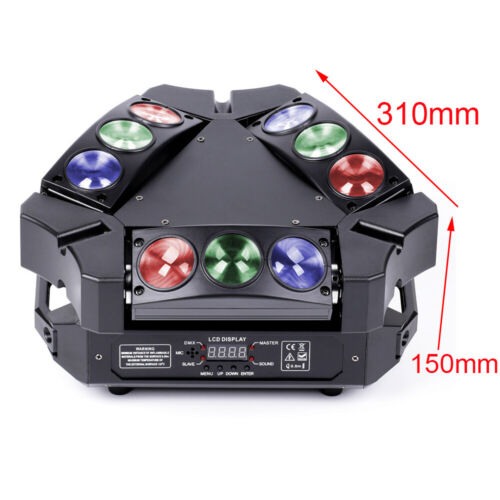 Spider Moving Head Stage Lighting 80W RGB 8LED Beam DMX Disco Party DJ Light - Picture 8 of 11