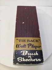 Tie Rack Wall Plaque Brush And Shoehorn