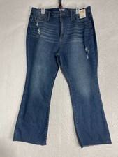 Terra Sky jeans vintage crop bootcut midwash size 16W