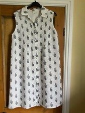 Beautiful East sleeveless linen shirt dress, excellent condition.