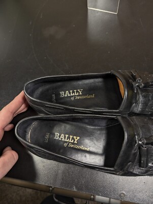 Bally Switzerland LOGAN Black Leather Kiltie Tasseled Loafer  display picture 1