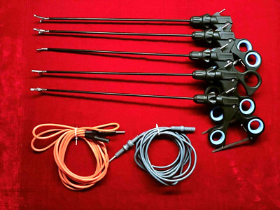 5pc-Laparoscopic Monopolar Grasping Forceps With 2pc Monopolar Cable Free