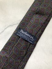Vintage Burberry s Silk Men s Tie Geometric Print