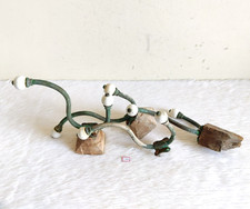 Vintage Victorien Céramique Boutons Orné Décoratif Fer Mural Crochet 4Pc I818