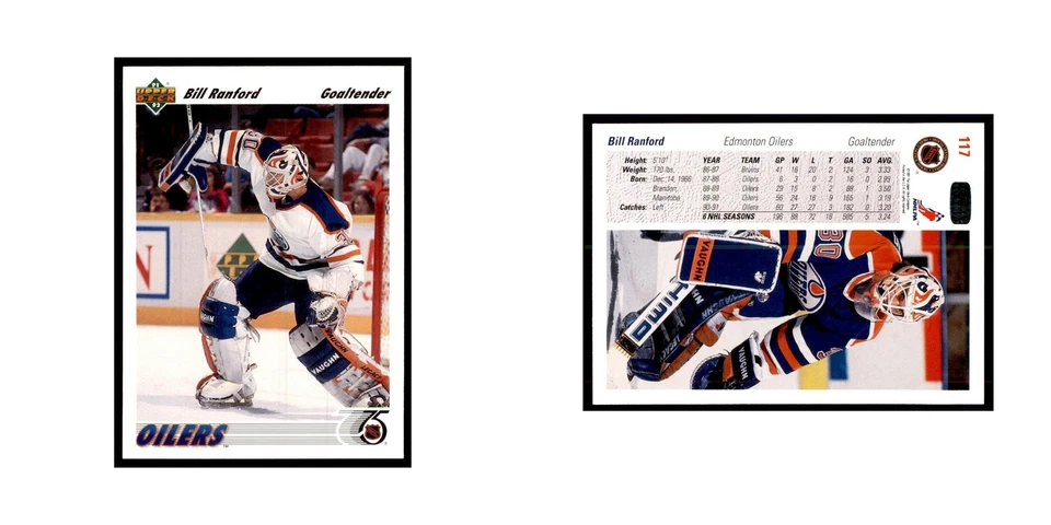 1991 Upper Deck Bill Ranford Hockey Cards #117 - Image 3 of 3