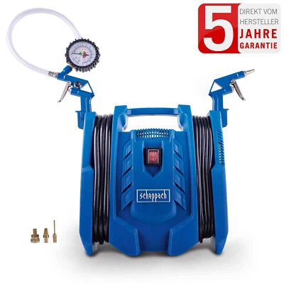 Scheppach Kompressor AirForce 7 mobil | 8bar tragbar | Zubehörset + 4m Schlauch