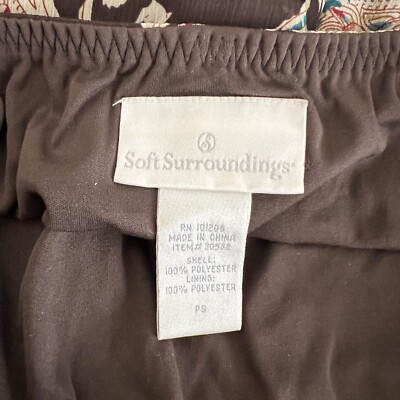 Soft Surroundings Midi Skirt Metallic Thread Elastic Waist Petites